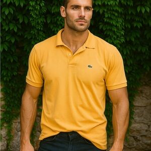 LACOSTE Tangerine Pique Polo, 8/3XL